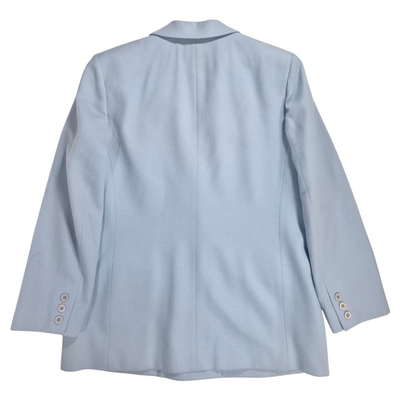 Pendleton Classic Wool Blazer Women's Size 12 Powder Blue Double Breasted - Picture 6 of 12